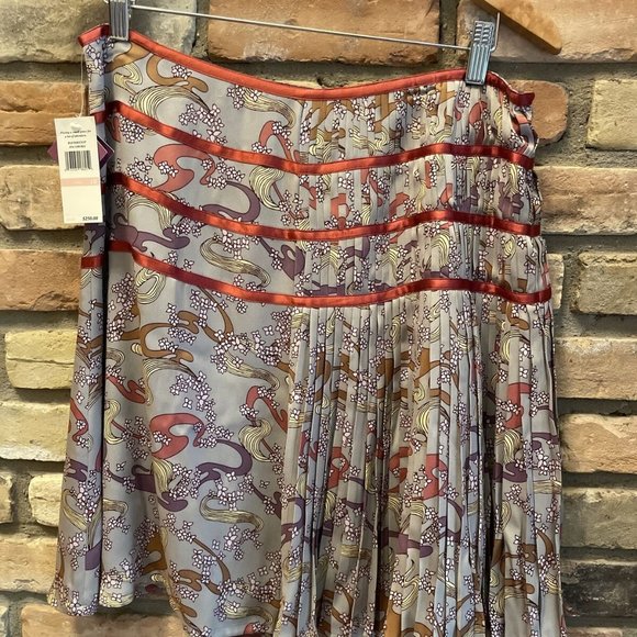 Original Penguin Dresses & Skirts - original penguin by munsingwear pleated gray floral silk skirt nwt Mrsp $250 10